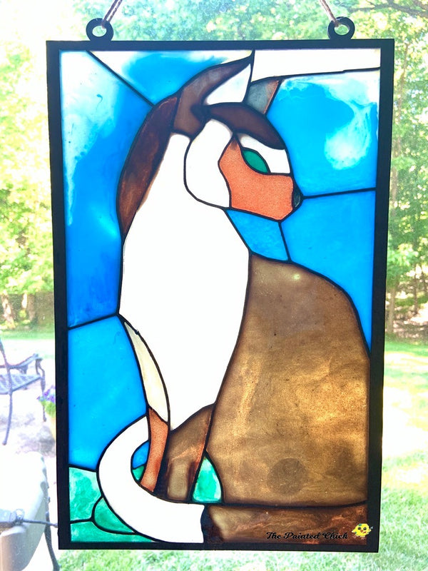 Faux Stained Glass Cat