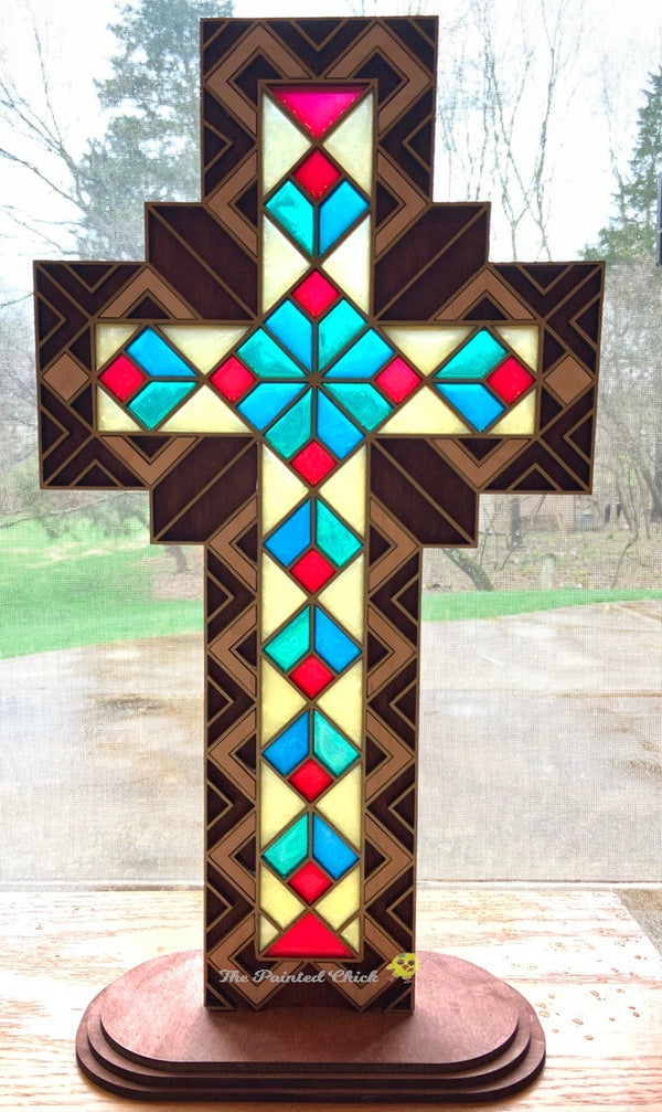 "Stained Glass" Cross