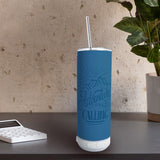 20 oz Blue Tooth Speaker Skinny Tumbler with White Speaker