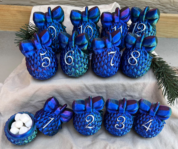 12 Dragon Eggs of Christmas--Candy Advent Calendar