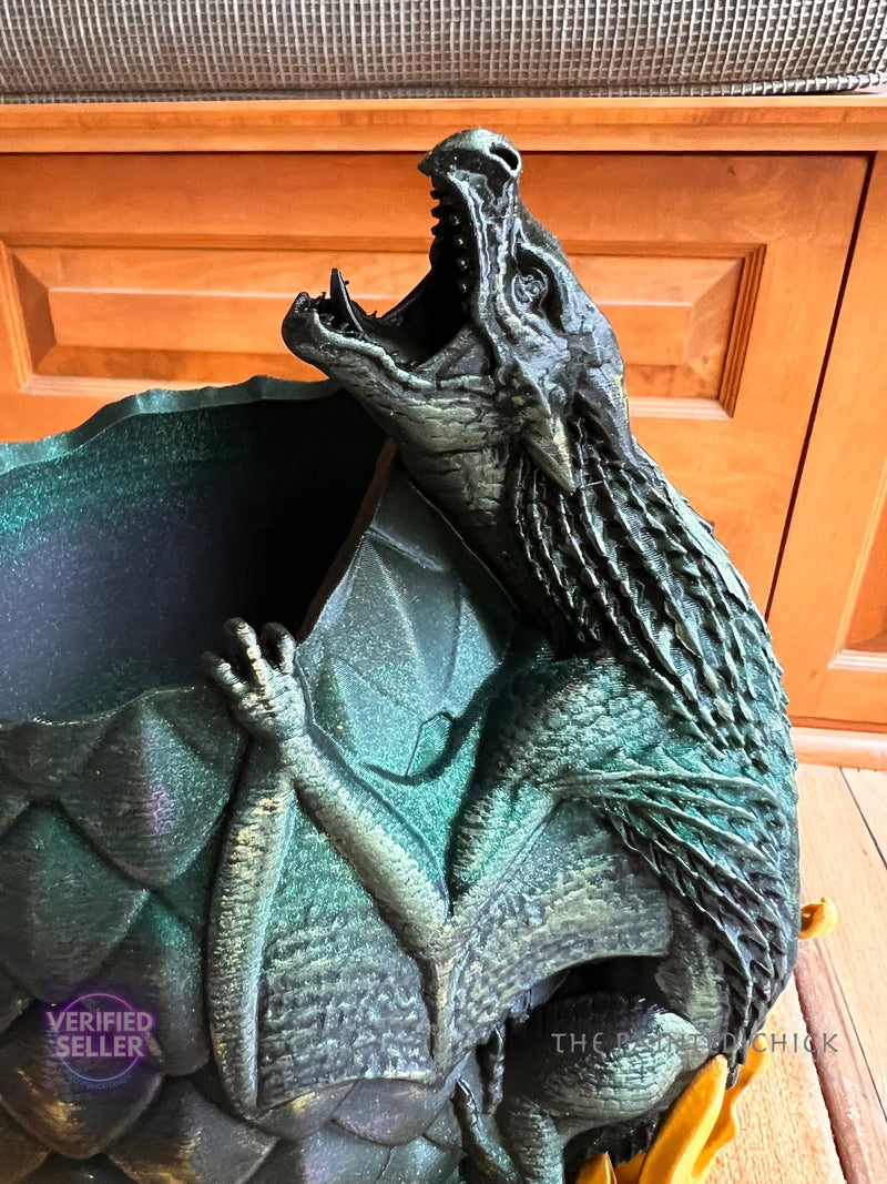 Dragon Egg Planter and Flame Tray