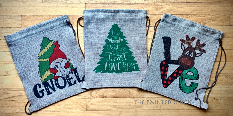 Christmas Burlap Back Sack