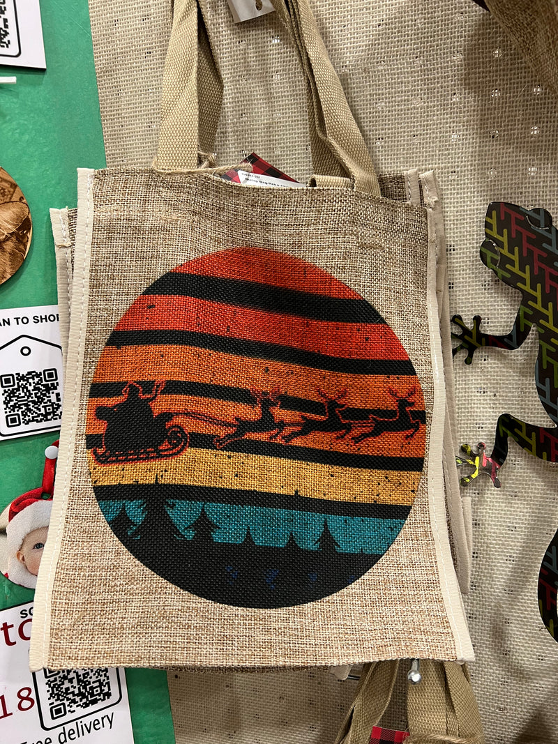 Christmas Burlap Gift Bags