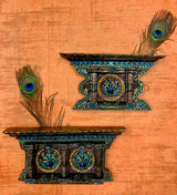 Nepal Wooden Peacock Window