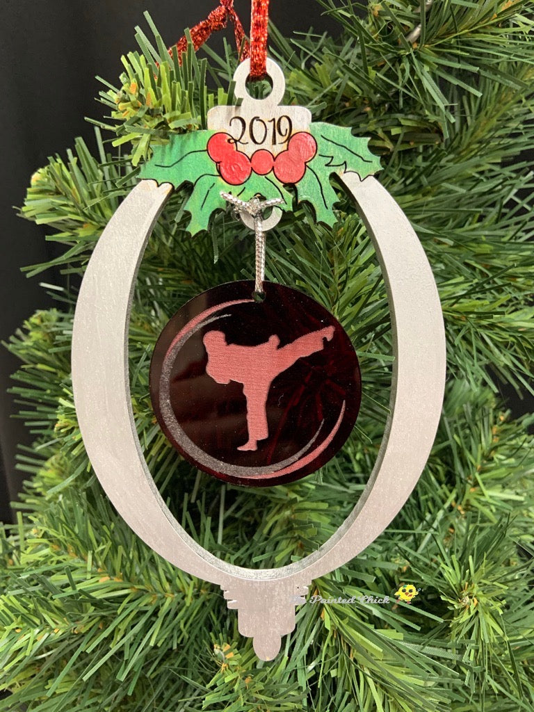 Oval Tae Kwon Do Ornament