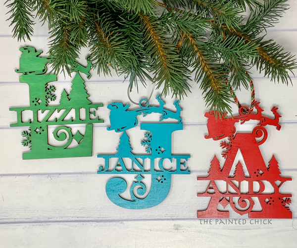 Monogram Christmas Ornament-100% of Proceeds Donated to Lexie's Love