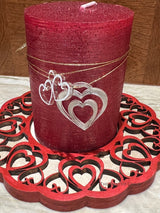 Valentine  Candle Coaster Set